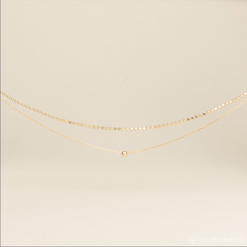 Double Layer Gold Chains Necklace - image 4